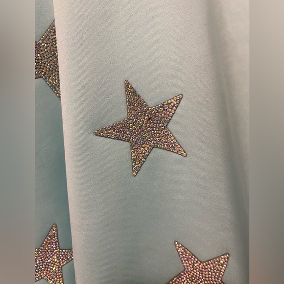Hannah Banana Blinged Light Blue Dress with Silver Stars - Picture 2 of 5